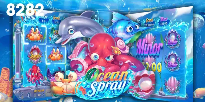 รูปแบบของตัวเกมสล็อตออนไลน์ Ocean Spray